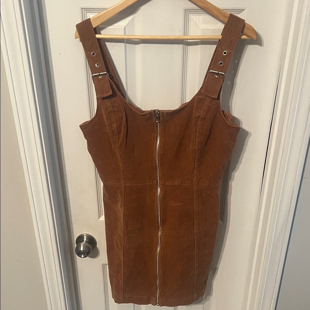 EUC Blashe Brown Corduroy Mini Dress Size Large